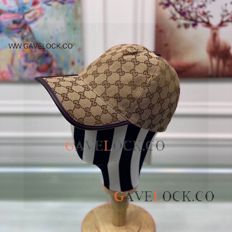 Double G Web Stripe Baseball Cap in Canvas